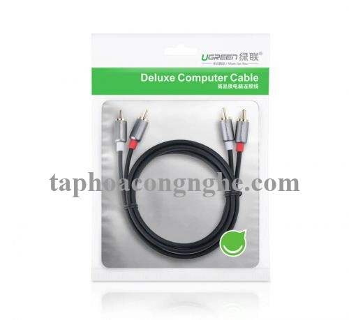 Ugreen 40931 0.5M Đen Cáp âm thanh Bông sen 2 ra 2 dương AV146 30040931